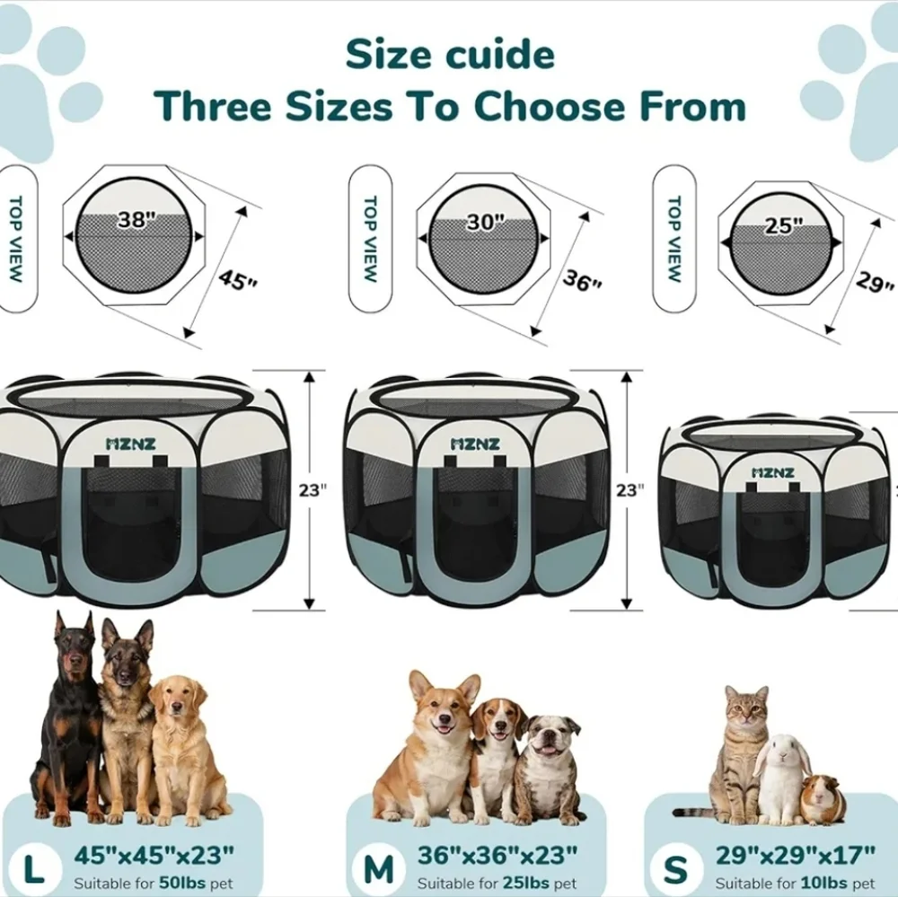 NWT small dog, puppy, cat, small pet playpen. Foldable cage with carrying case.